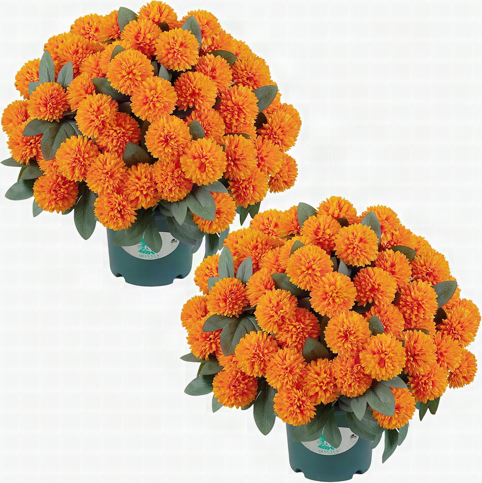 Macro close-up of orange mum petals showing fine floral detail and layered texture